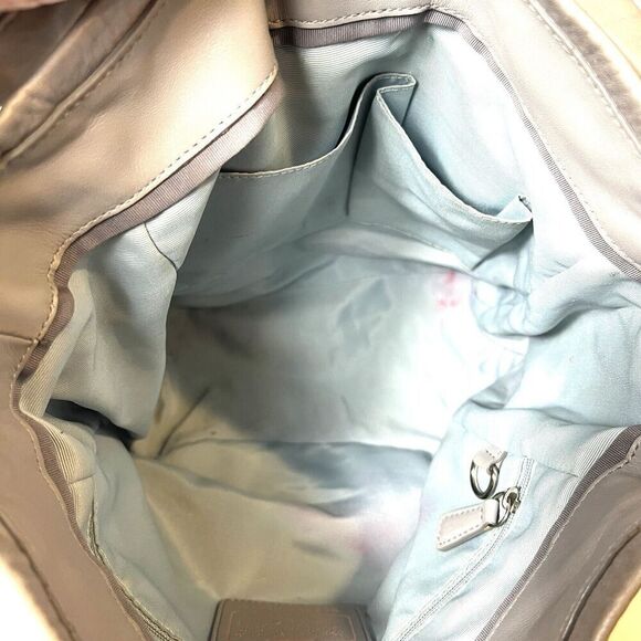 Coach B0971-13622 Gray Pebble Leather Silver Hardware Hobo Shoulder Monogram Bag - Picture 8 of 15